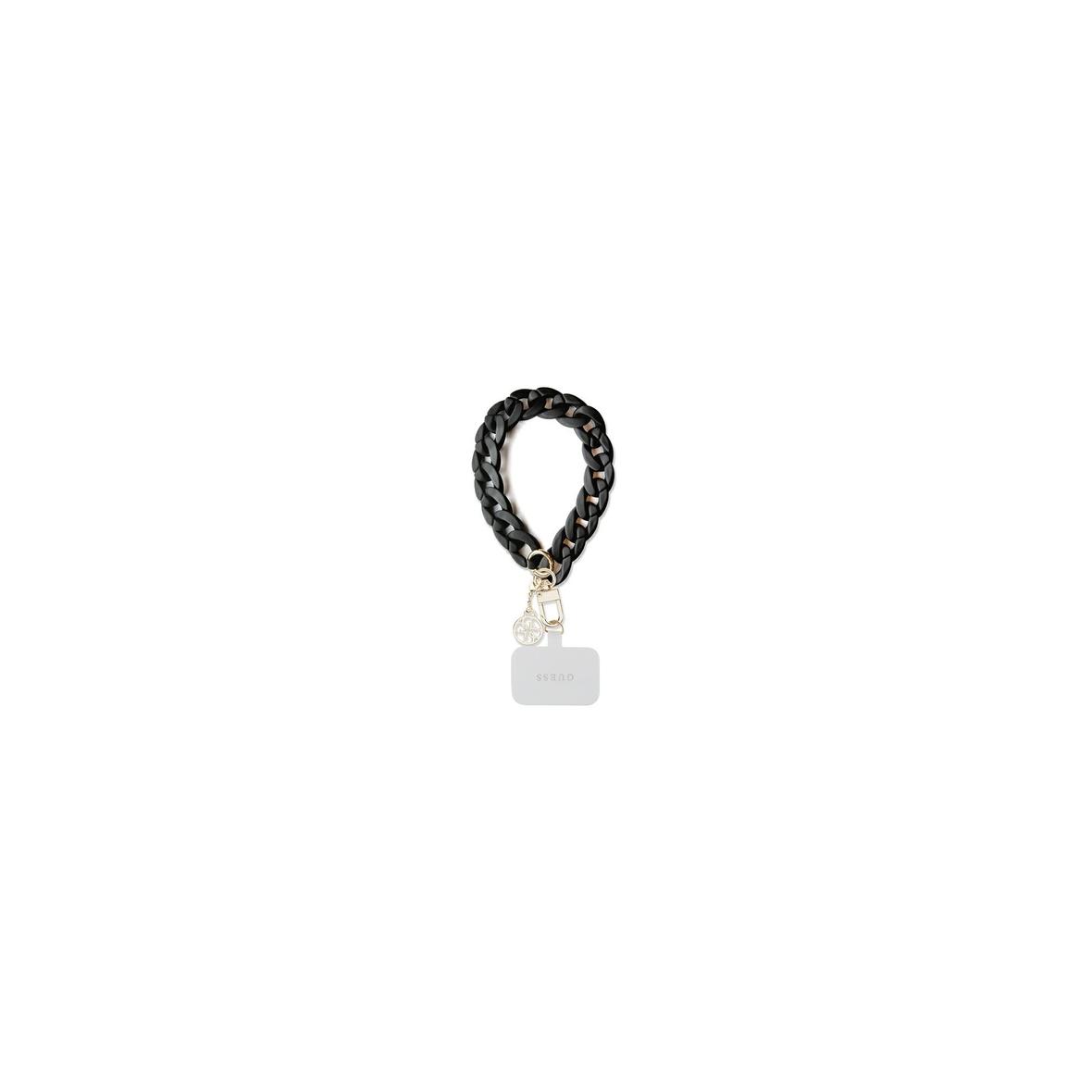 GUESS hand strap GUOUCBMC4MK (Large Chain Acrylic 4G Charms) czarny