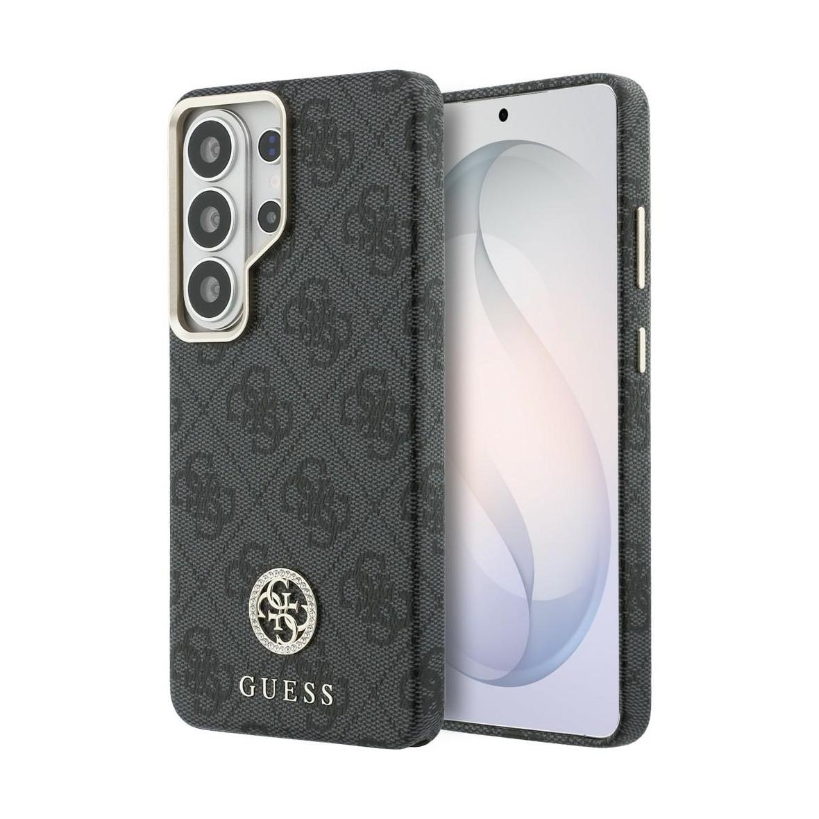 GUESS futerał do SAMSUNG S26 Ultra GUHMS26LP4GRMDEK (4G Rhinestone Round Logo MagSafe) czarny