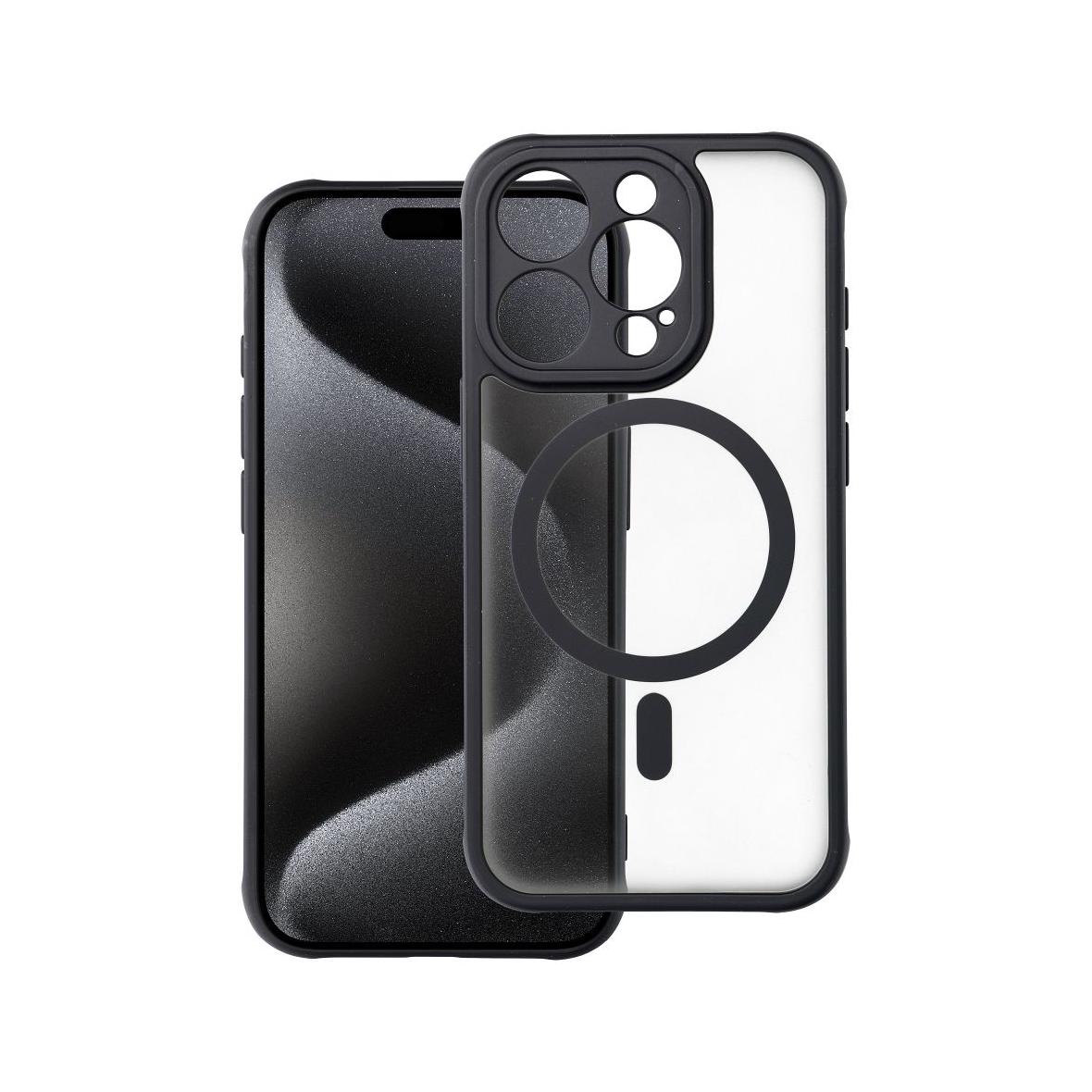 Futerał do iPhone 15 PRO Full Matte Mag Cover zgodny z MagSafe czarny