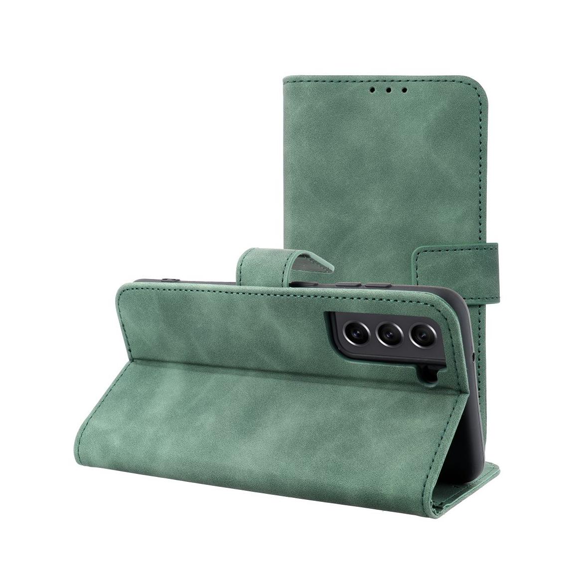 Etui z klapką na Samsung S21 FE Tender Book zielone