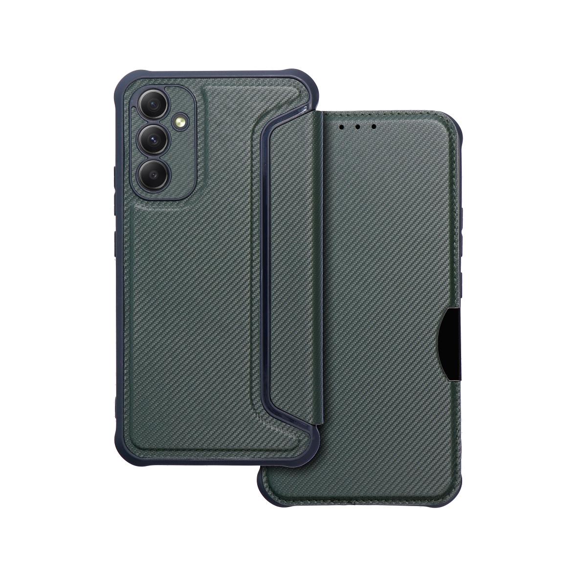 Etui z klapką na Samsung A34 5G Razor Book ciemnozielone