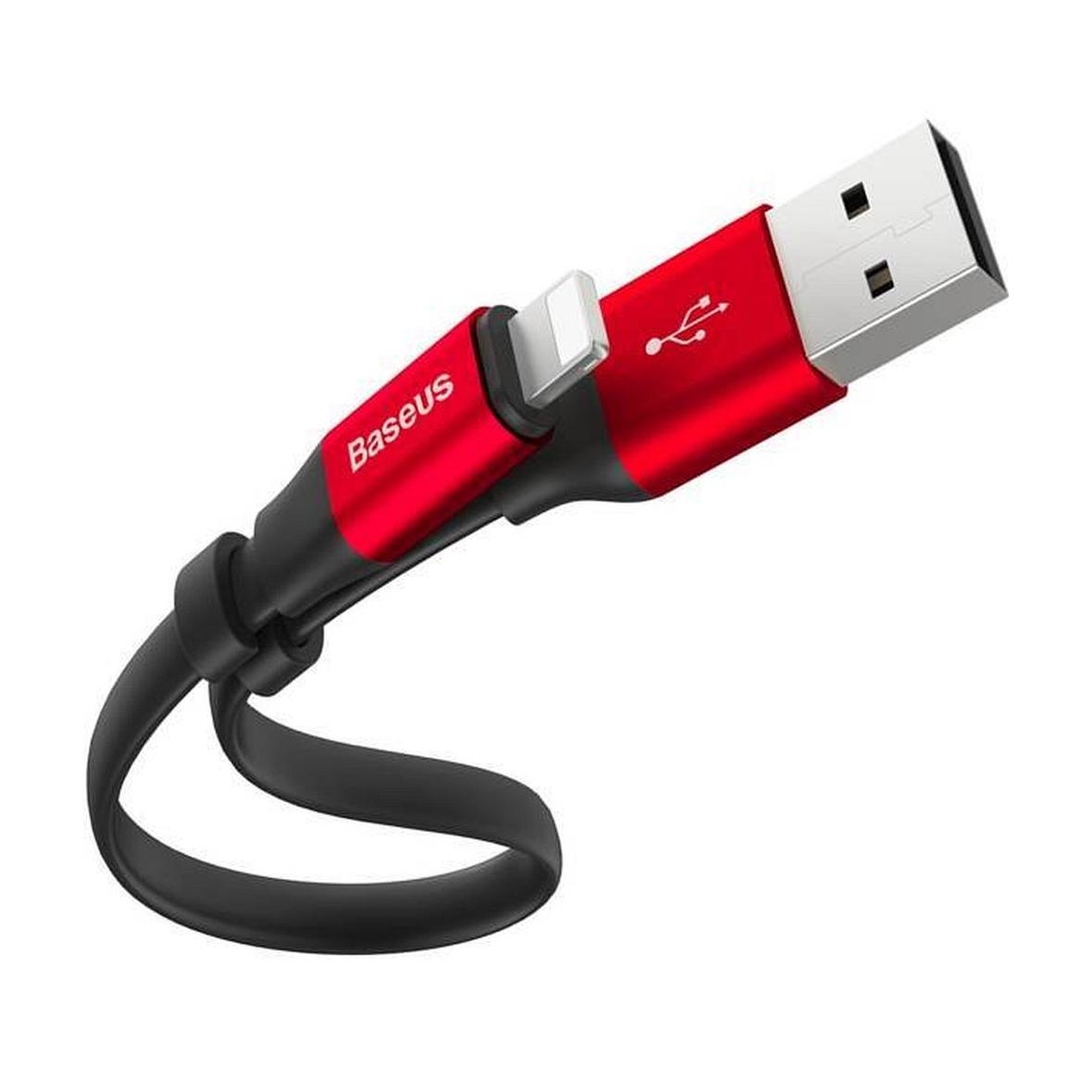 BASEUS kabel USB A do Lightning 2A Nimble CALMBJ-B91 0,23 m czarno czerwony