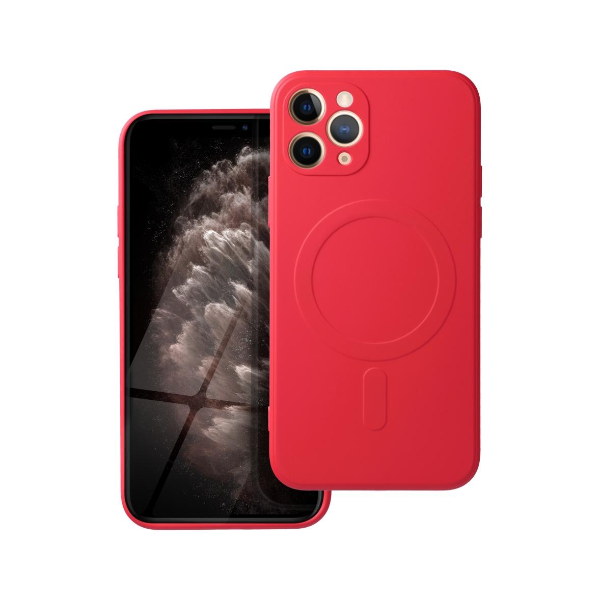 Futerał do iPhone 11 PRO Silicone Mag Cover zgodny z MagSafe czerwony