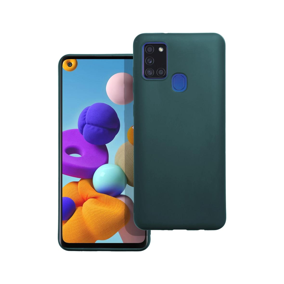 Futerał do Samsung A21S Matt ciemnozielony
