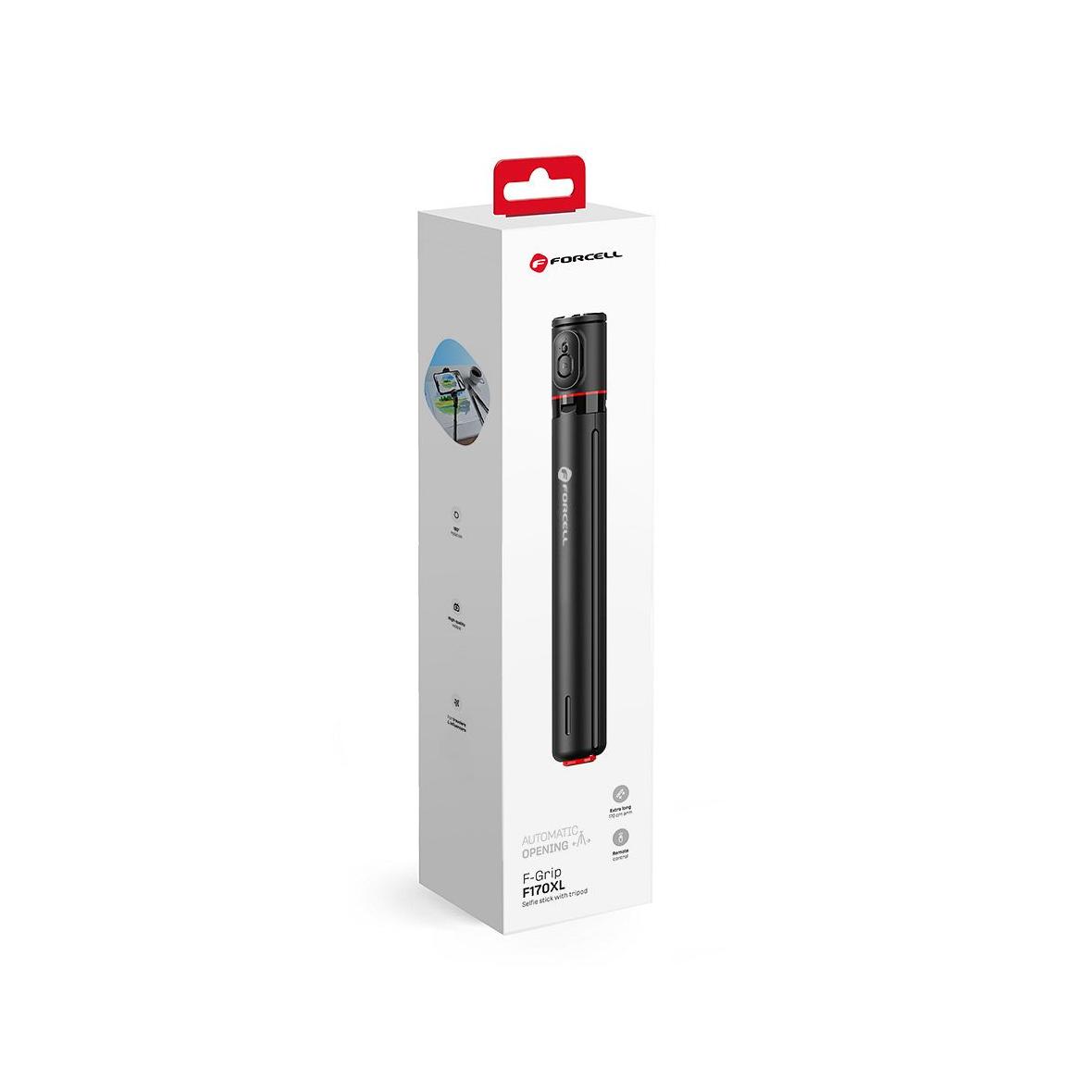 Selfie stick Forcell F-Grip F170XL tripod automatyczny z pilotem bezprzewodowym czarny