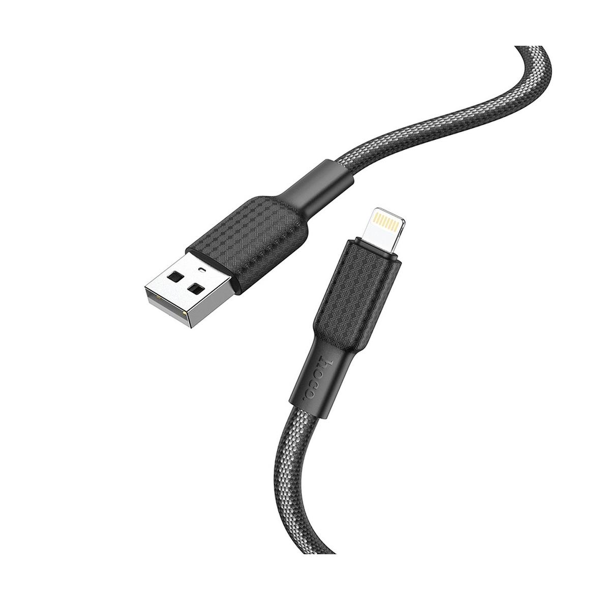 Kabel USB A do Lightning Hoco 2,4A 1 m X69 czarno biały