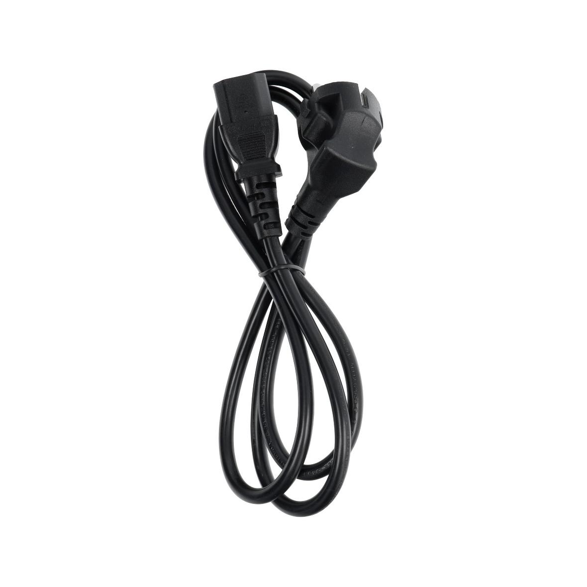Kabel zasilający do komputera PC / drukarka / monitor 230V 16A 1,2 m czarny