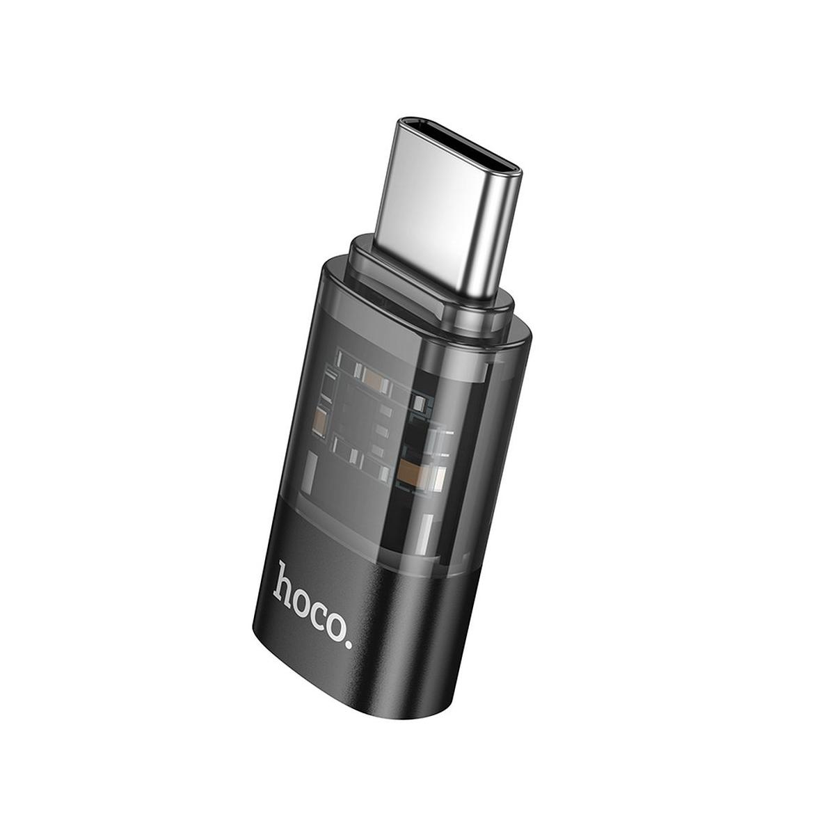 Adapter USB C do Lightning Hoco UA36D transparentny czarny
