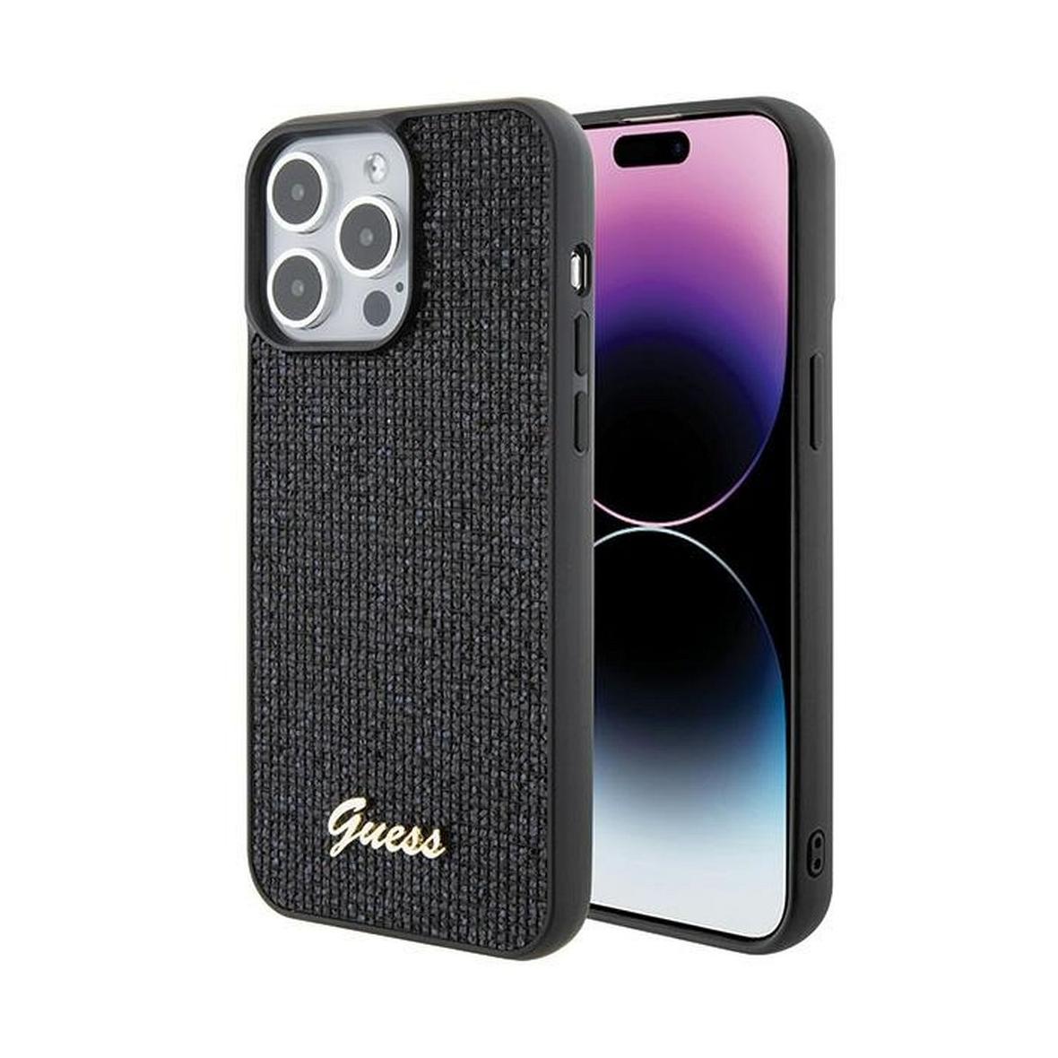 Oryginalne Etui GUESS Hardcase GUHCP15XPMSDGSK do iPhone 15 Pro Max (Disco Script Metal / czarny)
