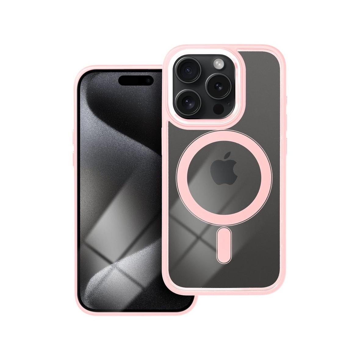 Futerał do iPhone 15 PRO Color Edge Mag Cover zgodny z MagSafe różowy