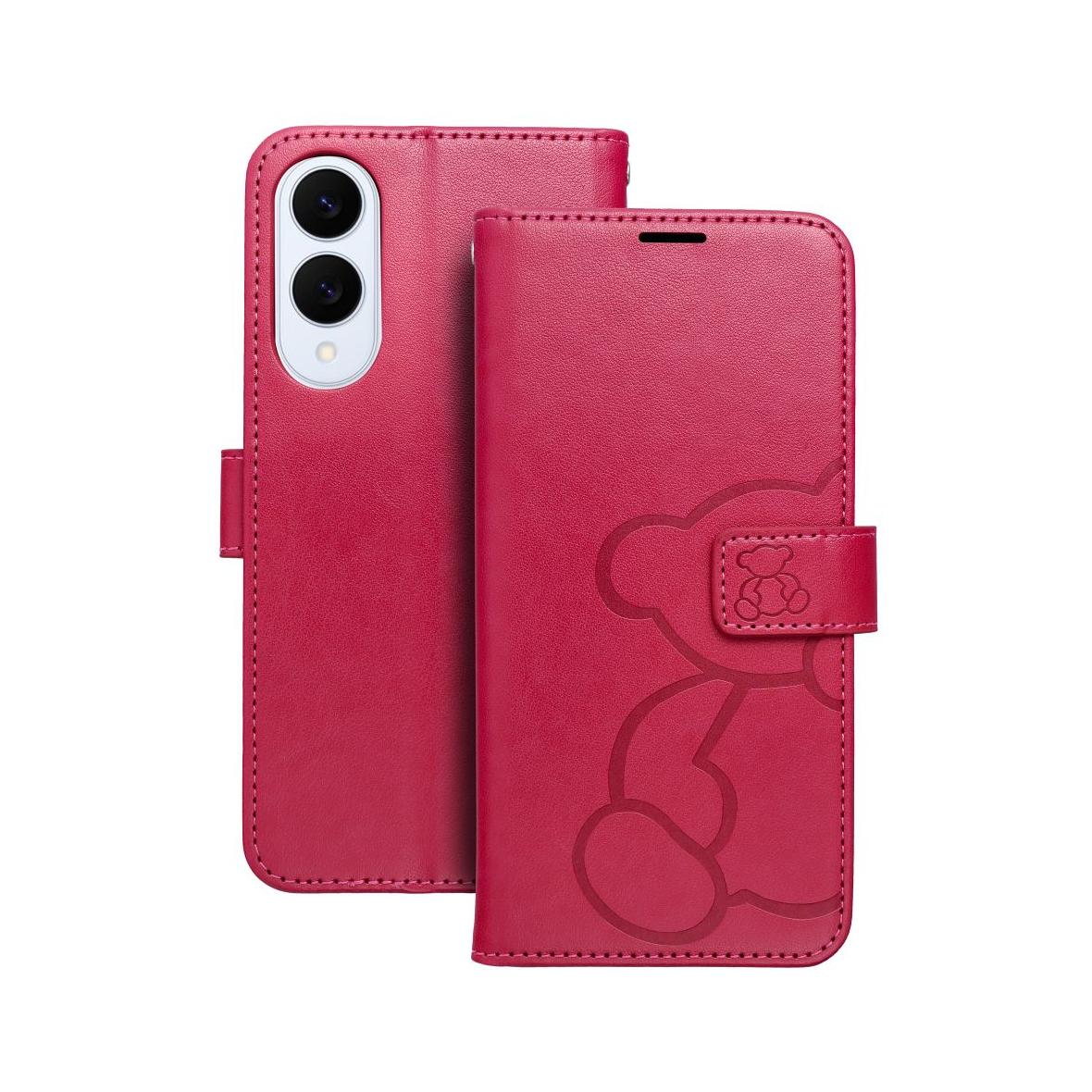 Etui z klapką na Samsung S25 EDGE Mezzo Book teddy bear magenta