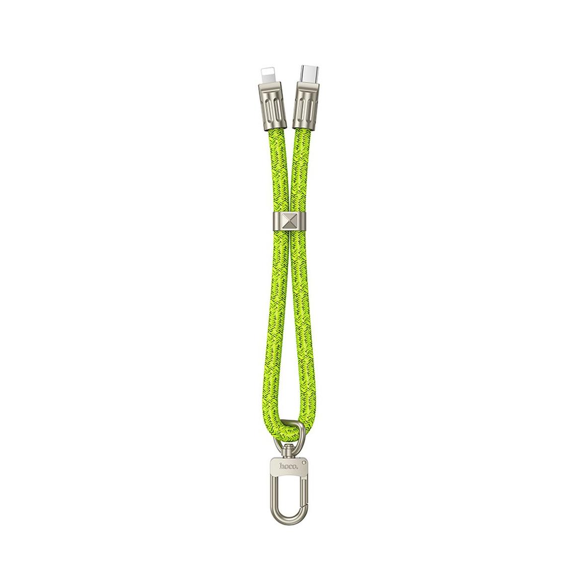 Kabel USB C do Lightning Hoco PD 20W w formie smyczki 0,22 m GH5 zielony