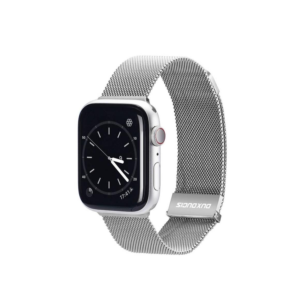 DUX DUCIS pasek MILANESE magnetyczny ze stali nierdzewnej do Apple Watch 38 / 40 / 41 mm srebrny