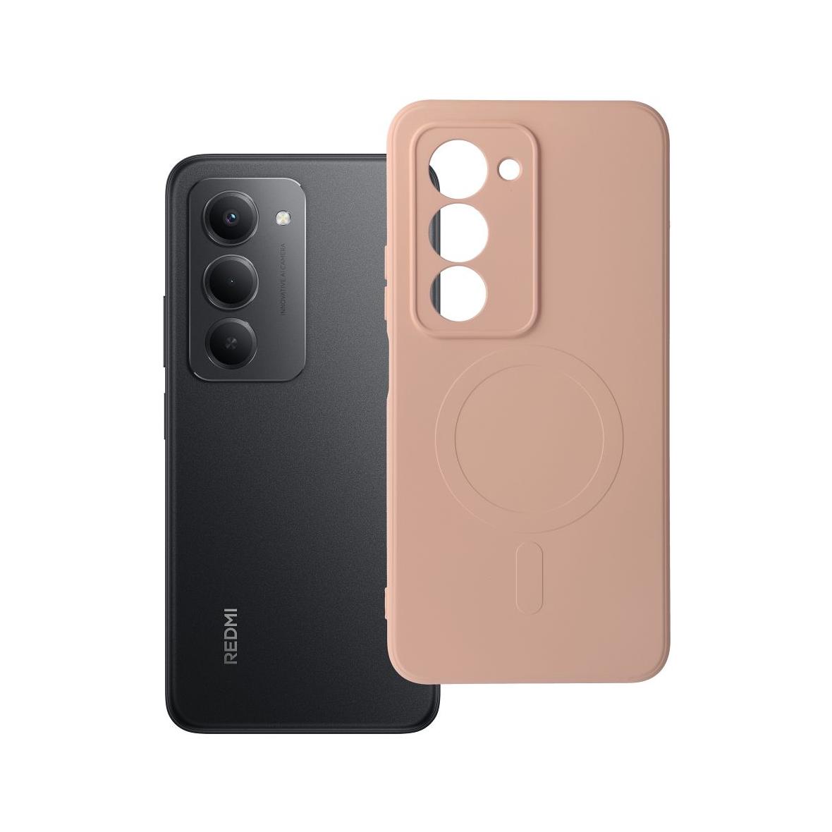 Futerał do Xiaomi Redmi 15 4G / 5G (171,1mm) Silicone Mag Cover zgodny z MagSafe różowy