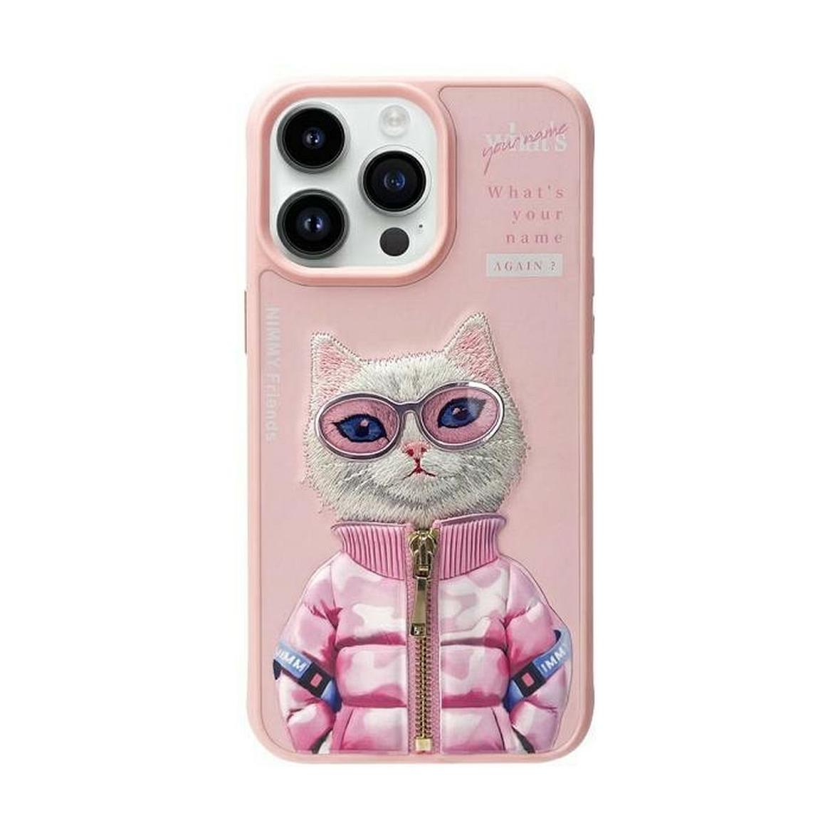 NIMMY futerał COOL&CUTE 2.0 Cat do IPHONE 15 Pro Max różowy