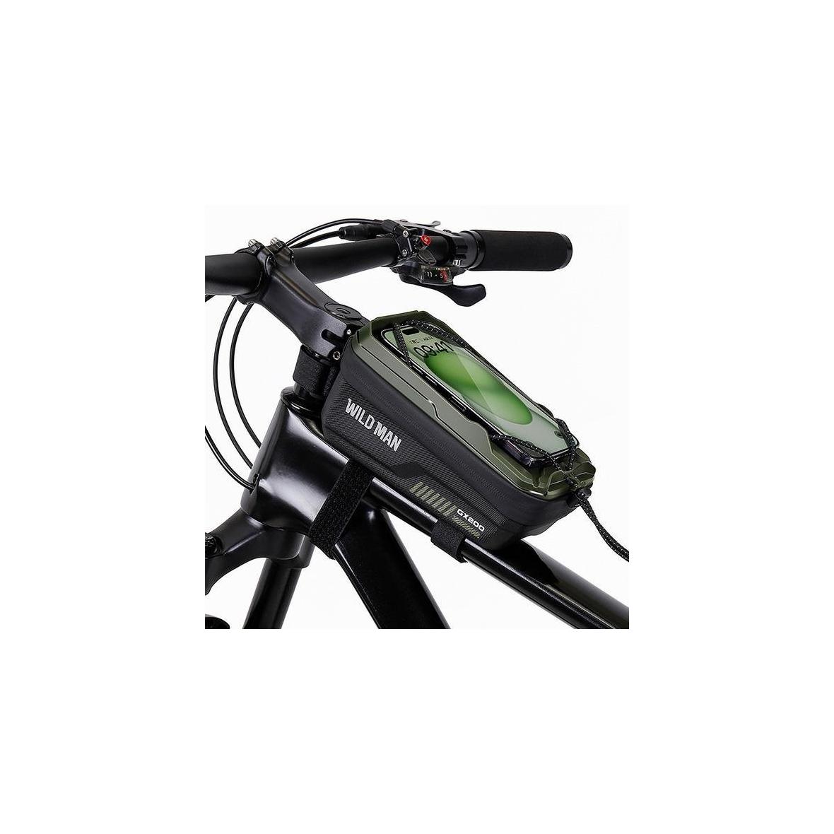 WILDMAN sakwa rowerowa na ramę na zamek 1L (4" - 7") GX200 zielona