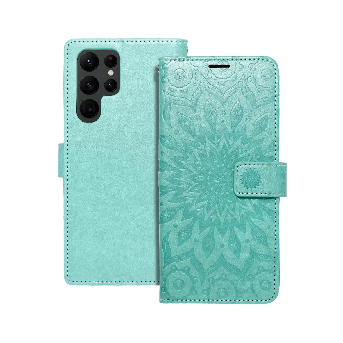 Etui z klapką na Samsung S22 ULTRA Mezzo Book mandala zielone