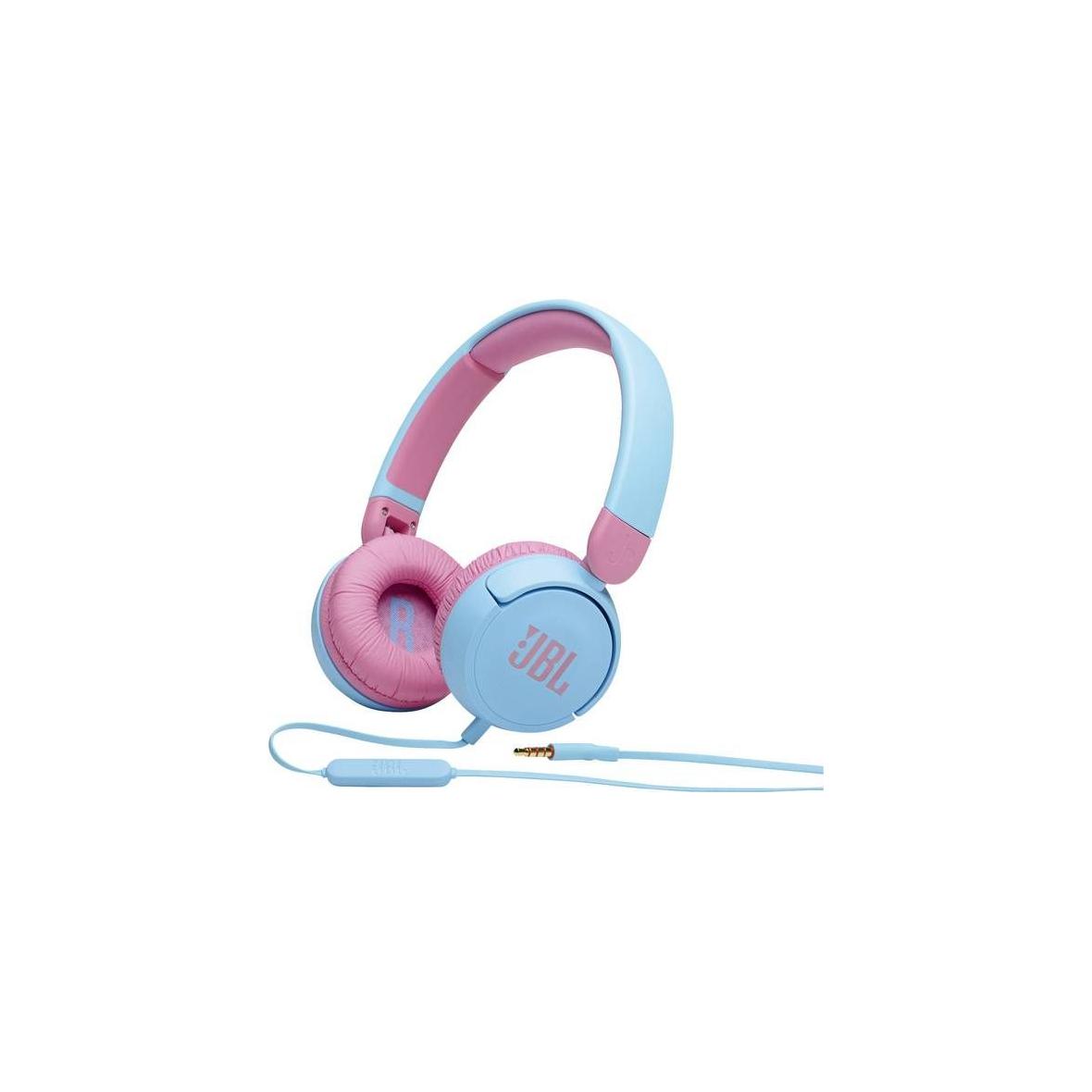 Słuchawki przewodowe nagłowne JBL JR310 różowo niebieskie