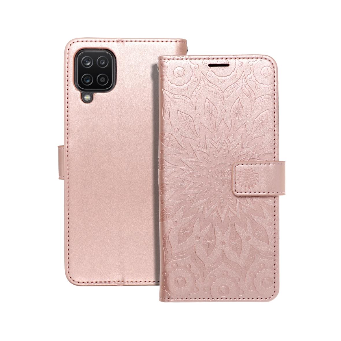 Etui z klapką na Samsung A12 / M12 Mezzo Book mandala złoto-różówe