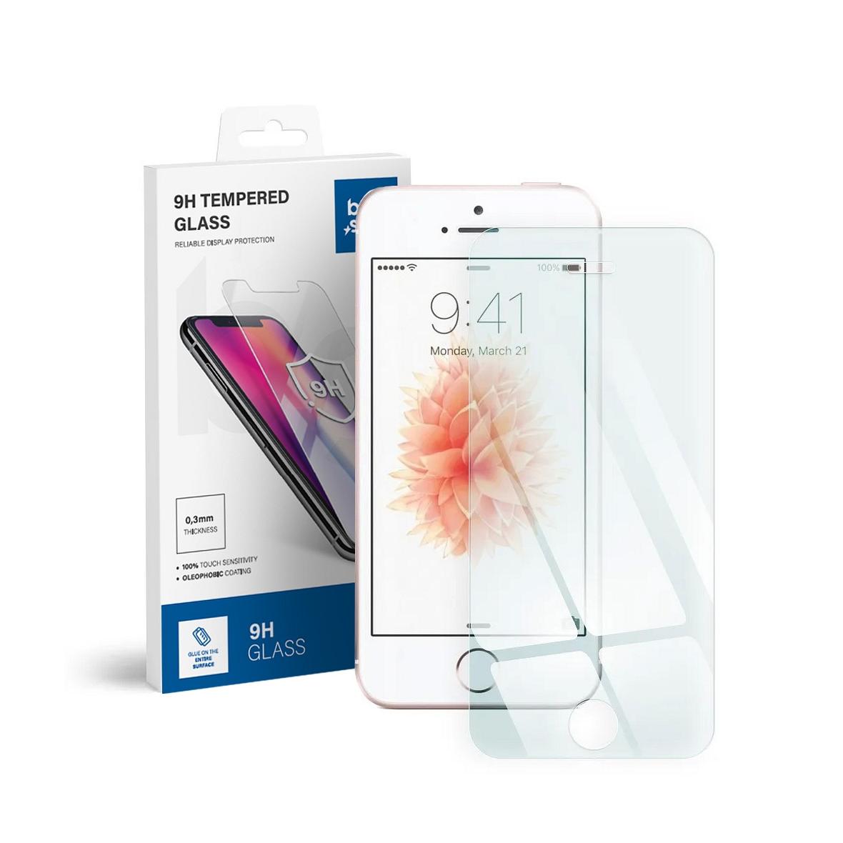 Szkło hartowane do iPhone 5SE Blue Star