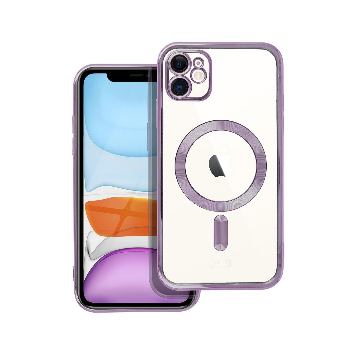Futerał do iPhone 11 Electro Mag Cover zgodny z MagSafe fioletowy
