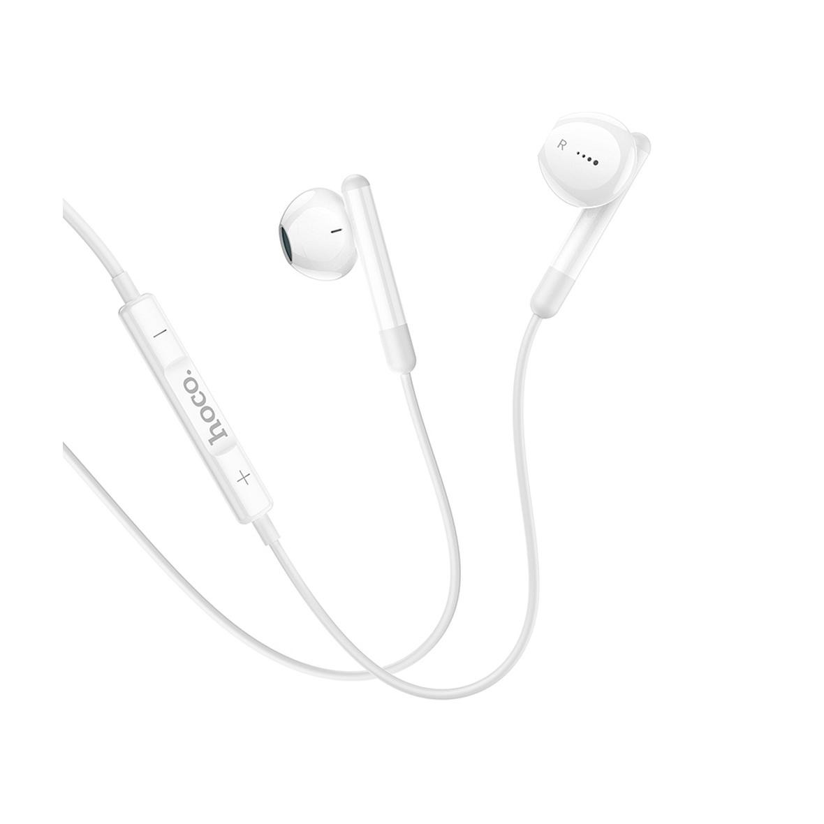 Słuchawki przewodowe douszne USB C Hoco M93 białe