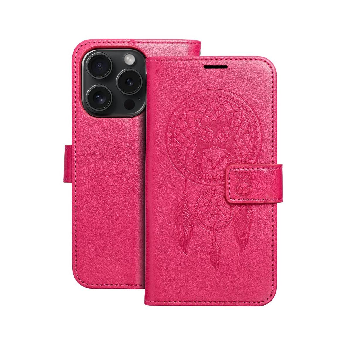 Etui z klapką na iPhone 15 PRO Mezzo Book łapacz snów magenta