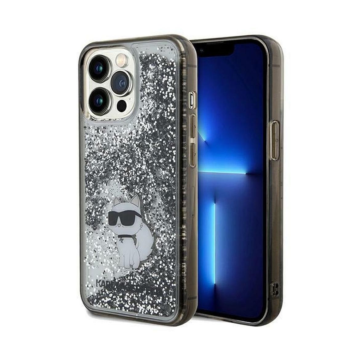 KARL LAGERFELD futerał do IPHONE 13 Pro Max KLHCP13XLKCNSK (Liquid Glitter C) transparentny