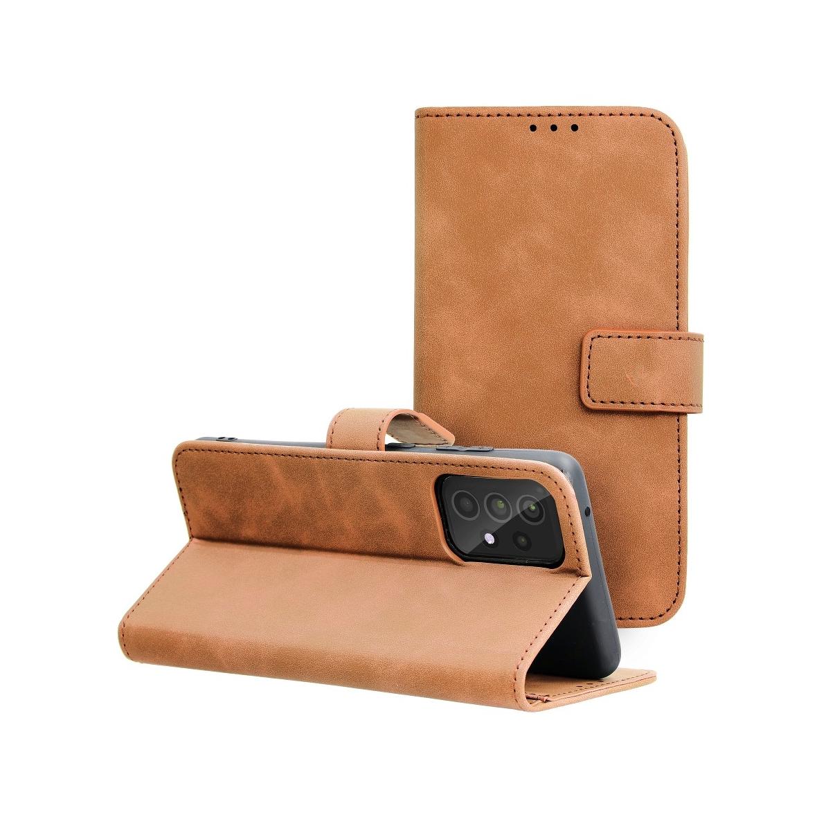 Etui z klapką na Samsung A52 5G / A52 LTE ( 4G ) / A52s 5G Tender Book brązowe