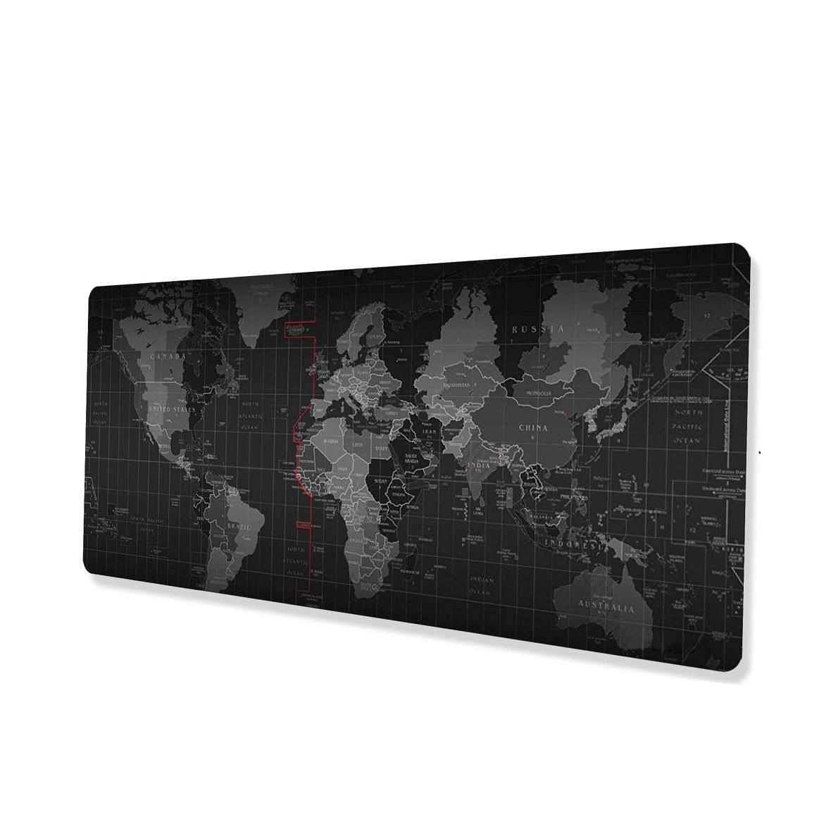 Podkładka pod myszkę / klawiaturę "Mapa świata" 30 x 80 x 2 mm RC-K-1073 czarna