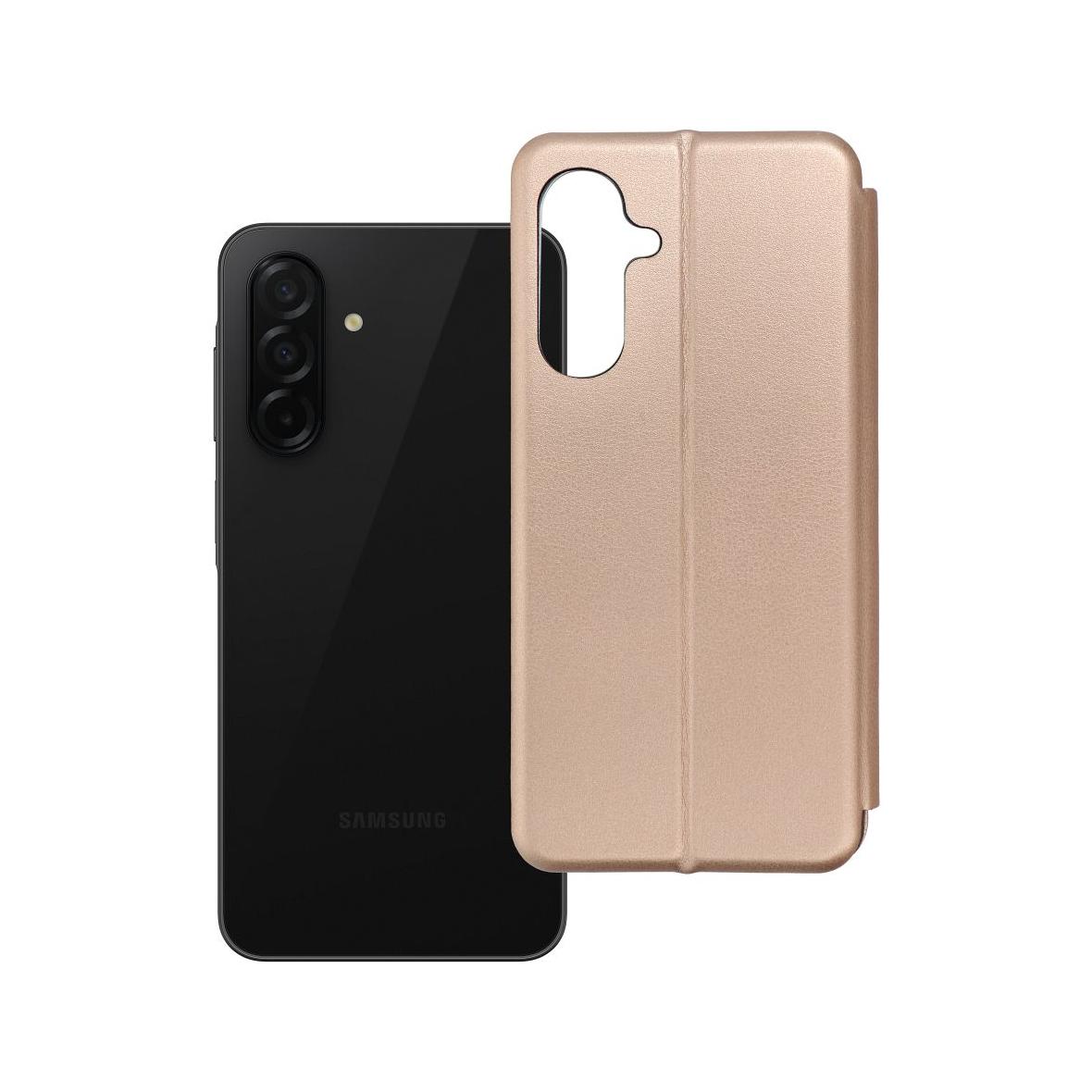 Etui z klapką na Samsung A26 Elegance Book złote
