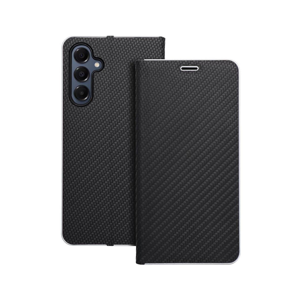 Etui z klapką na Samsung A16 5G Luna Book Carbon czarne