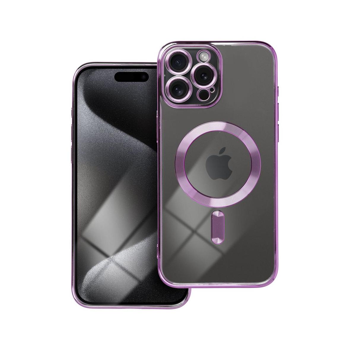 Futerał do iPhone 15 PRO MAX Electro Mag Cover zgodny z MagSafe fioletowy