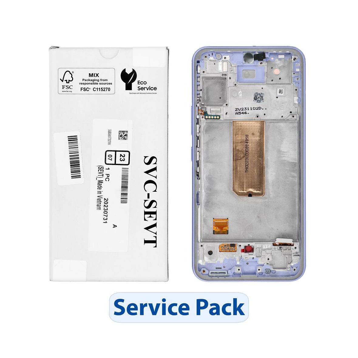 ServicePack Wyświetlacz LCD SAMSUNG A54 5G A546B Purple GH82-31231D