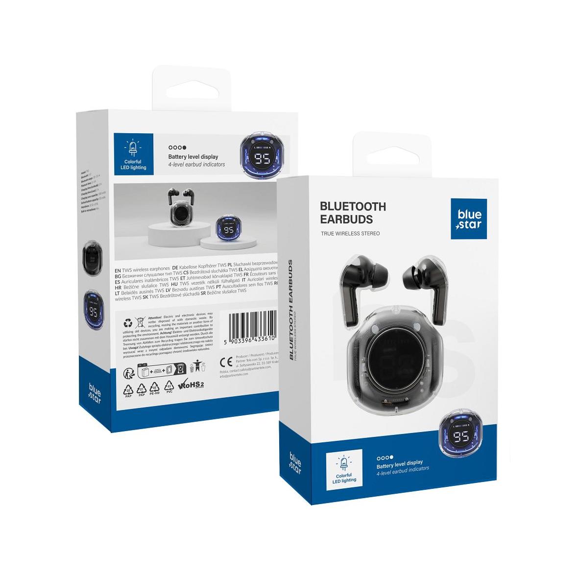 Słuchawki bezprzewodowe BLUE STAR AirCrystal TX1 TWS czarne