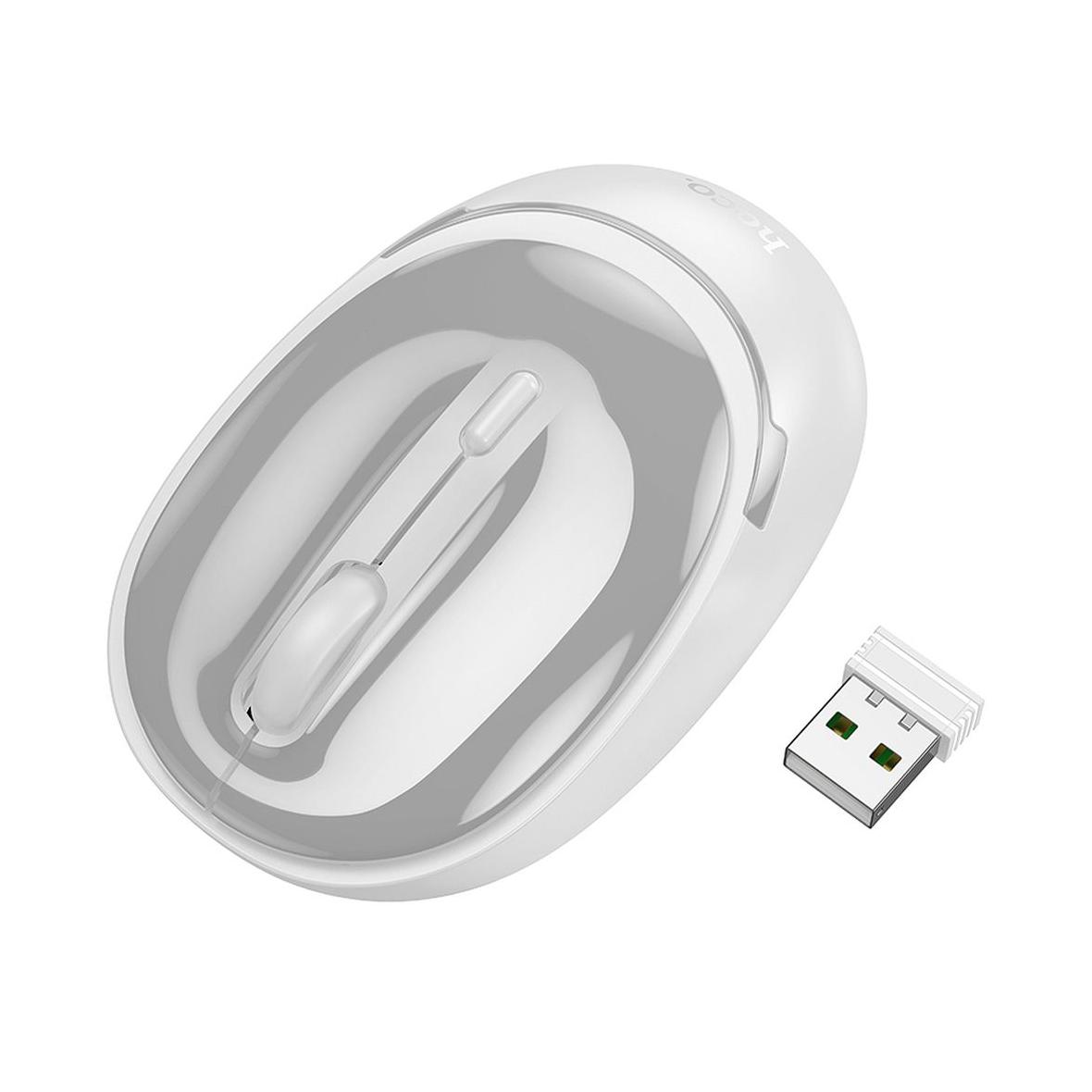 Myszka bezprzewodowa Hoco 2,4G 1600 dpi GM34 szaro biała