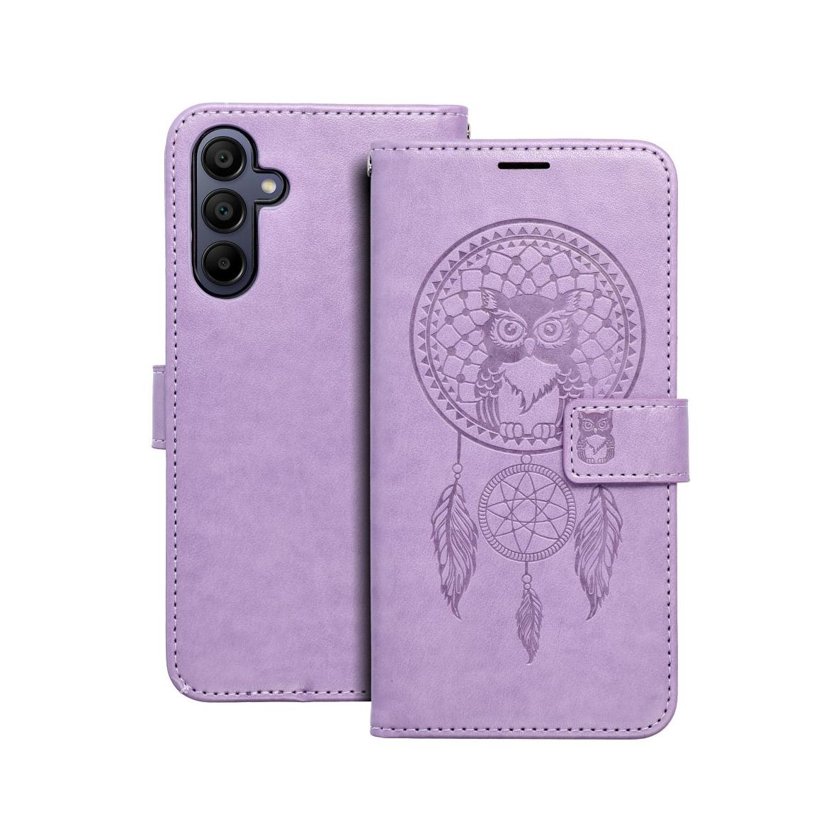 Etui z klapką na Samsung A15 4G / A15 5G Mezzo Book łapacz snów fioletowe