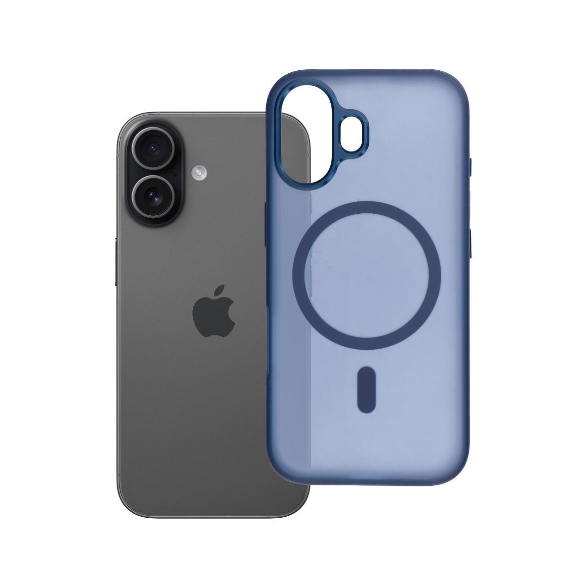 Futerał do iPhone 17 Flexline Mag Cover zgodny z MagSafe granatowy