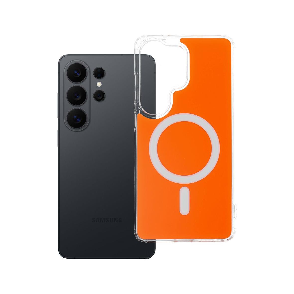 Futerał do Samsung S26 ULTRA Clear Fusion Mag Cover zgodny z MagSafe hermes orange