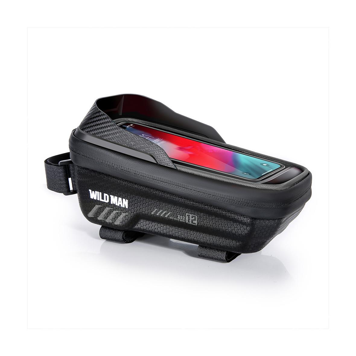WILDMAN sakwa rowerowa na ramę na zamek 1L (4" - 7") ES12 czarna