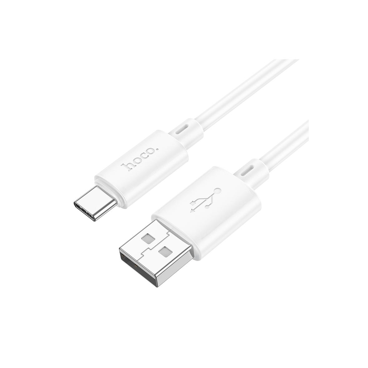 Kabel USB A do USB C Hoco 3A 1 m X88 biały