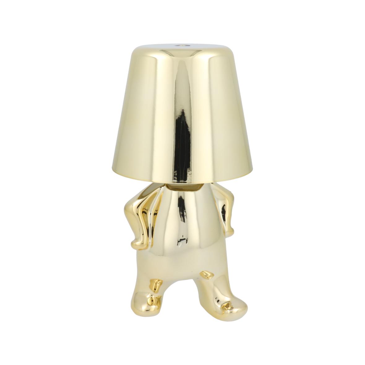 Lampka nocna GOLD MAN Art Deco stojący (wzór 1) MLTL