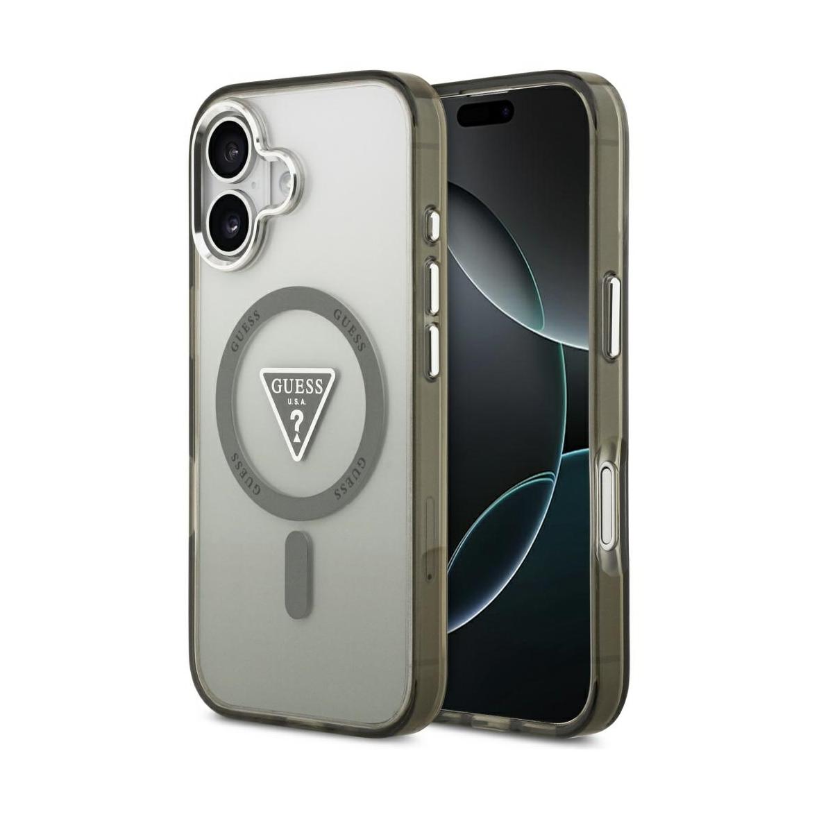 GUESS futerał do IPHONE 17 kompatybilny z MagSafe GUHMP17SHGTMLCGA (IML Gradient W/ Triangle Logo) khaki