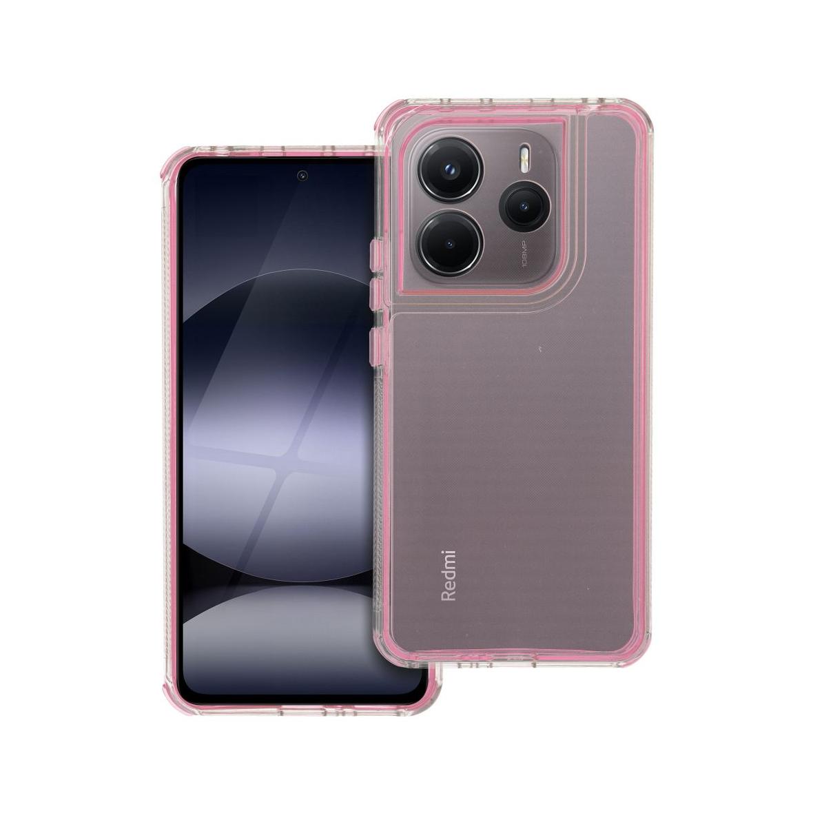 Futerał do Xiaomi Redmi Note 14 5G Matrix Clear pudrowy róż