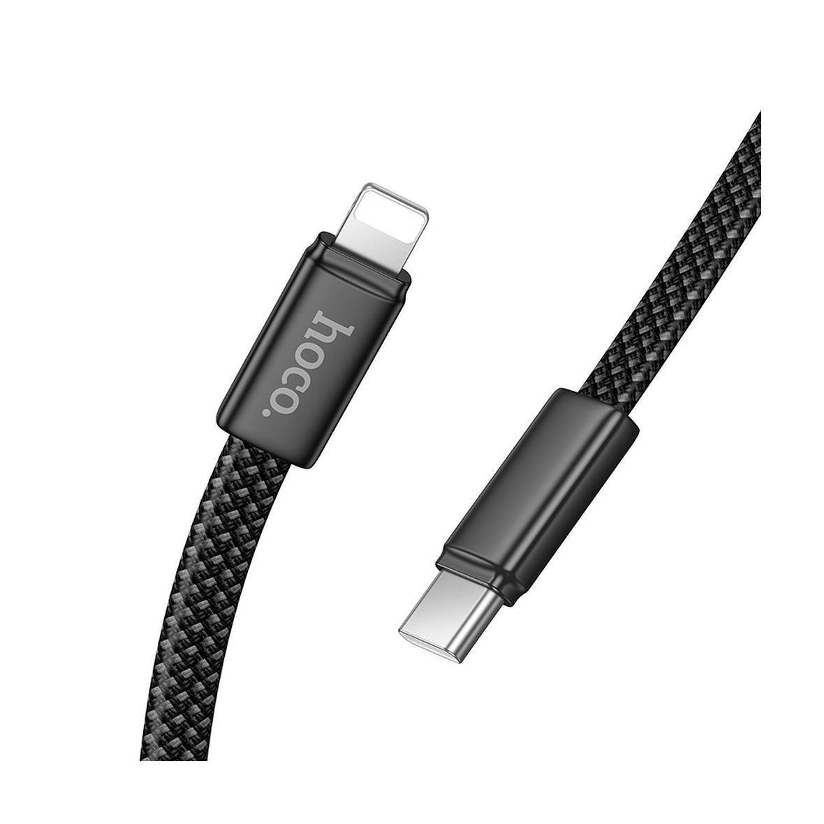Kabel USB C do USB C Hoco 3A 60W płaski 1 m X125 biały