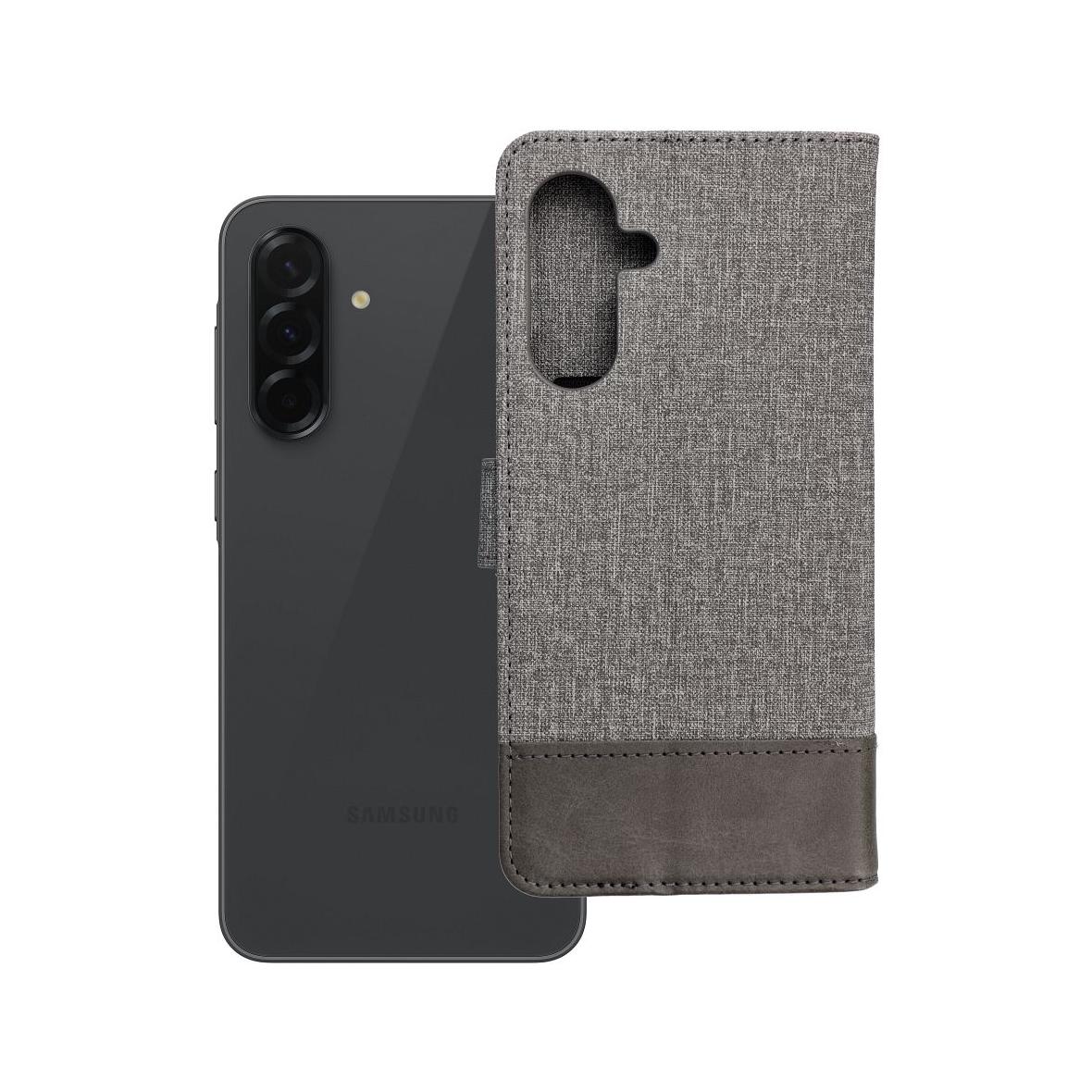 Etui z klapką na Samsung A36 5G Gomma Book szare
