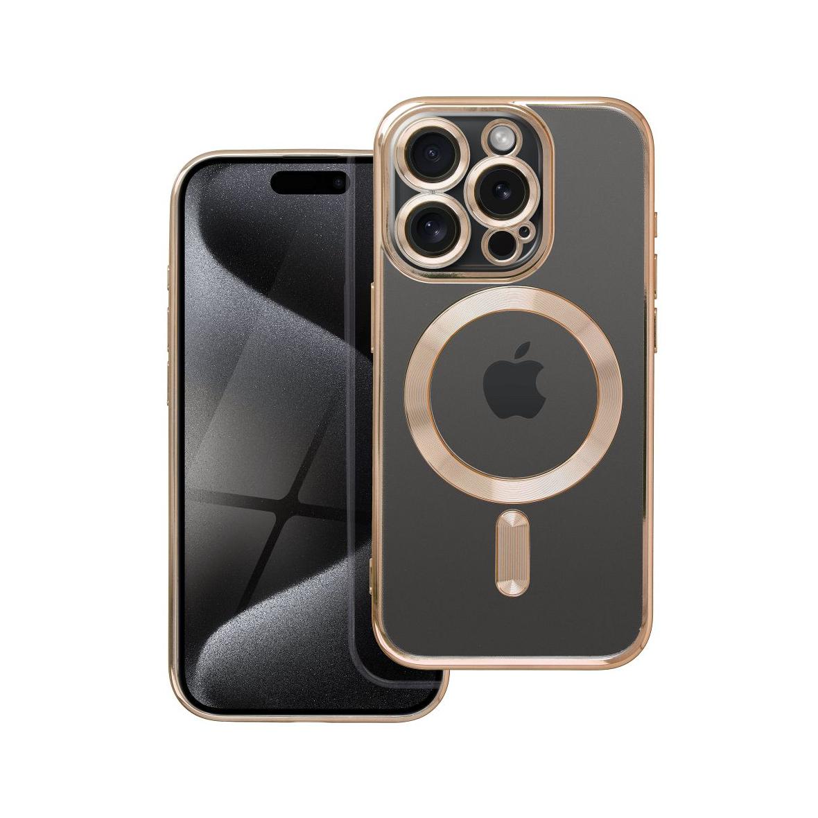 Futerał do iPhone 15 PRO Electro Mag Cover zgodny z MagSafe złoty