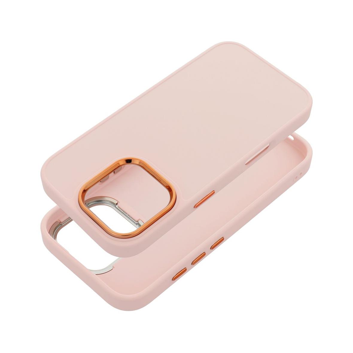 Futerał do iPhone 16e (SE 4 2025) / 17e Frame pudrowy róż