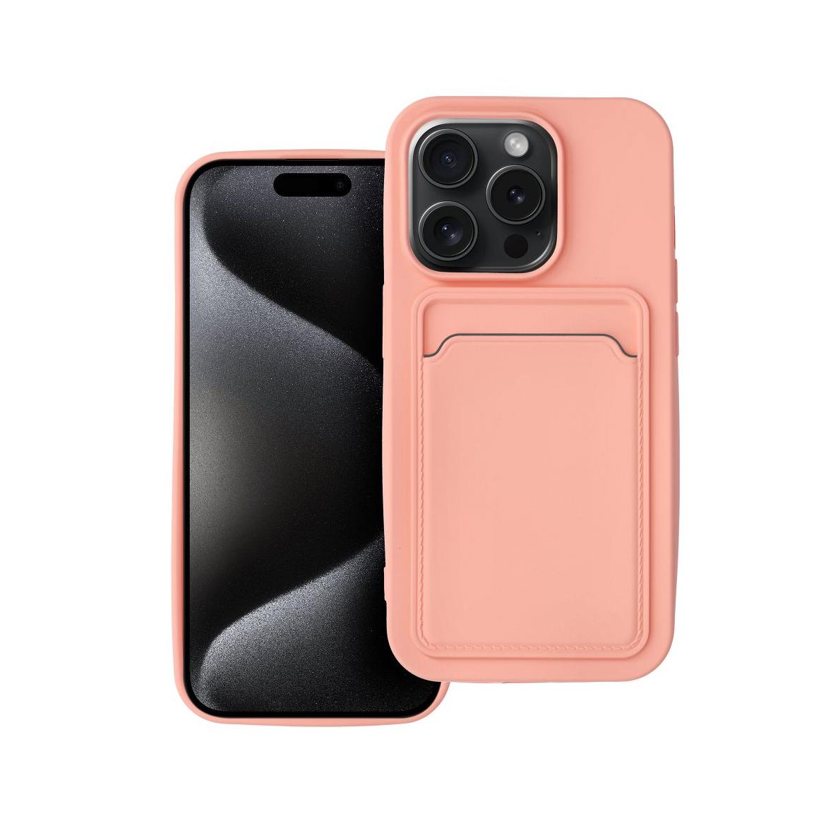 Futerał do iPhone 15 PRO Card Case różowy