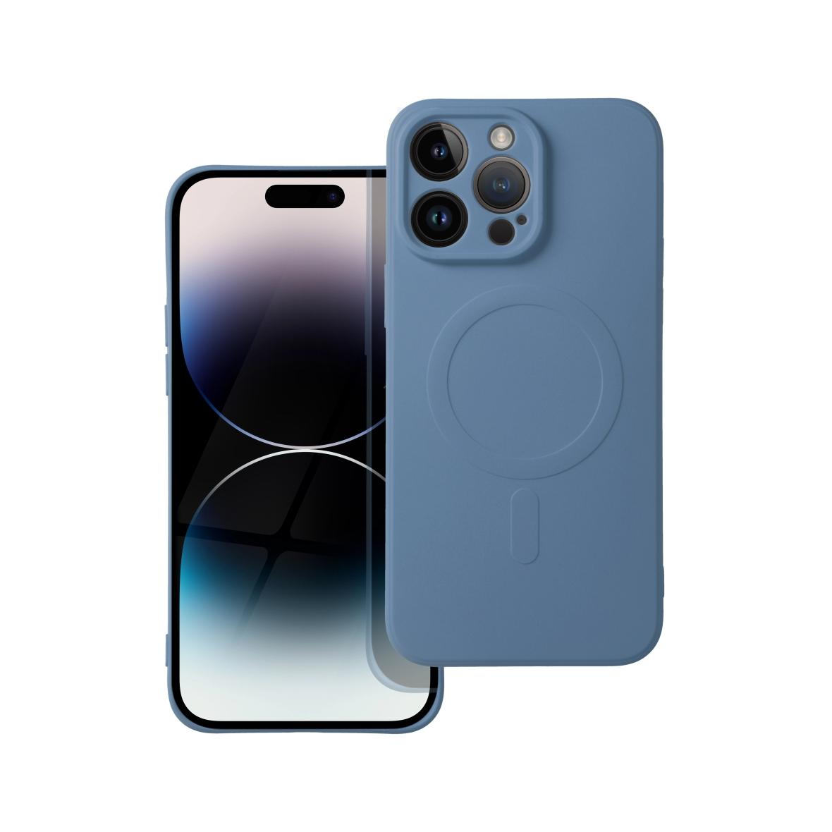 Futerał do iPhone 14 PRO MAX Silicone Mag Cover zgodny z MagSafe niebieski